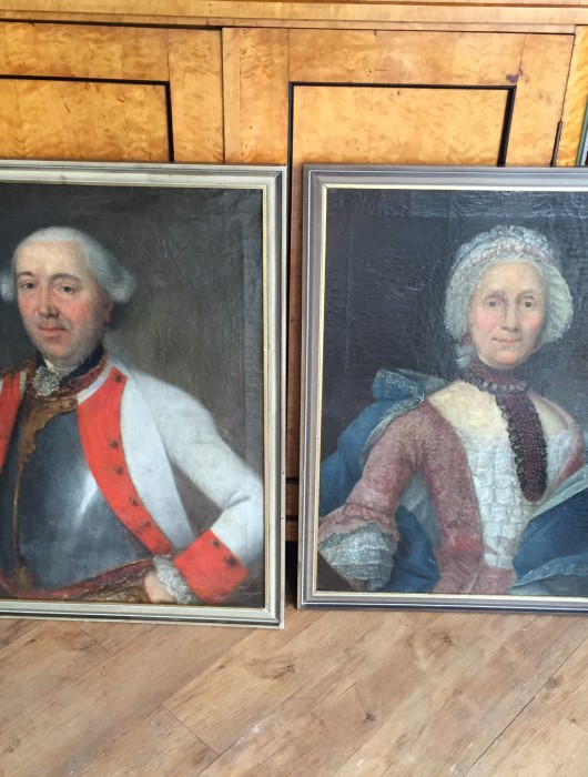 Paar Adelsportraits dat.1767